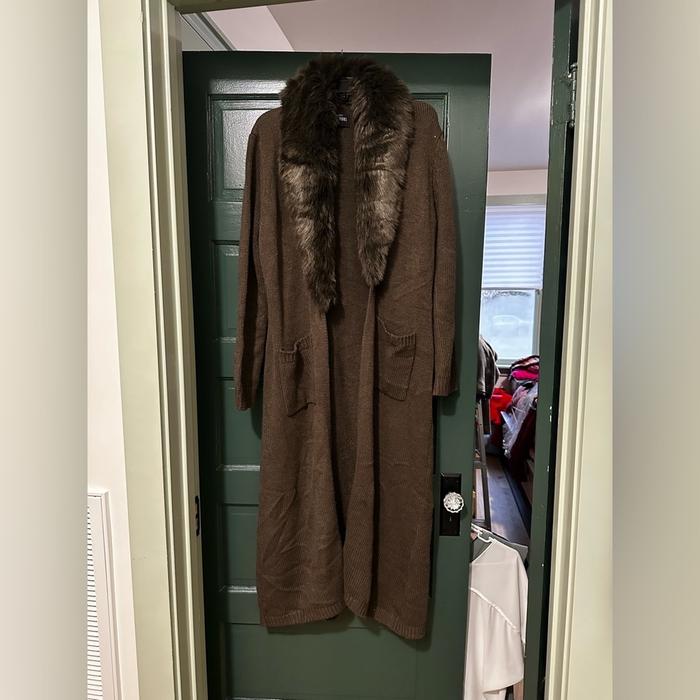 Beautiful Brown Faux Fur Coat